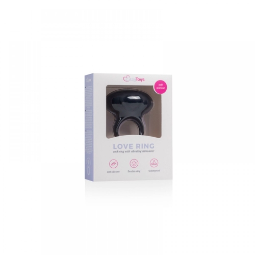 Эрекционное виброкольцо черного цвета EasyToys Vibrating Cock Ring - 3