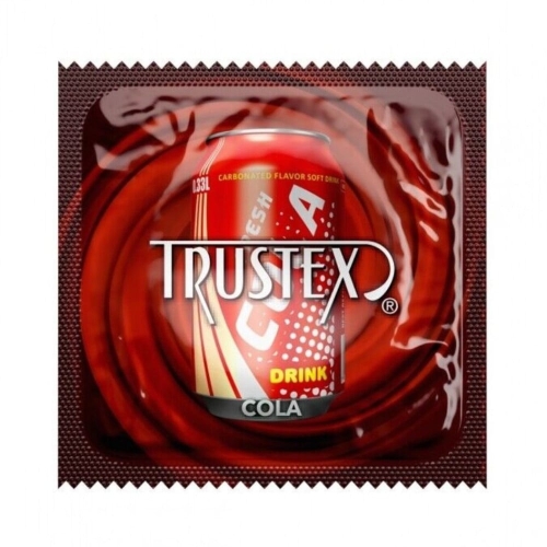 Презерватив із преміального латексу з ароматом та смаком коли Trustex Cola 1 штука - 1
