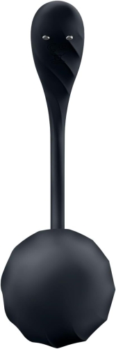 Віброяйце з пультом управління чорного кольору Satisfyer Shiny Petal Connect App - 4