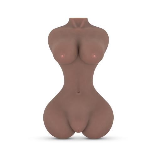 Мастурбатор реалистичный полуторс Анус и Вагина коричневого цвета EasyToys Vanessa Davis - 3