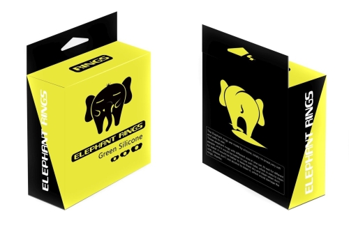 Набор силиконовых эрекционных колец черного цвета Boss of toys Elephant rings 3 штуки - 9
