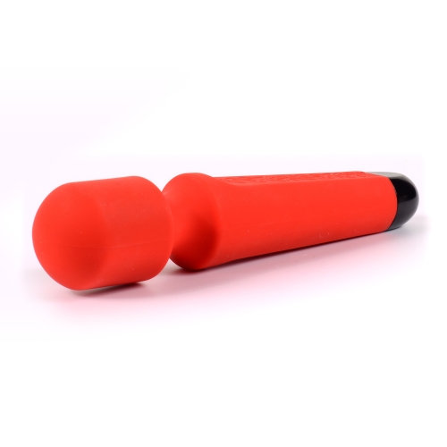 Вибромассажер Ванд универсальный в виде микрофона красного цвета Xise AV vibrating wand - 6