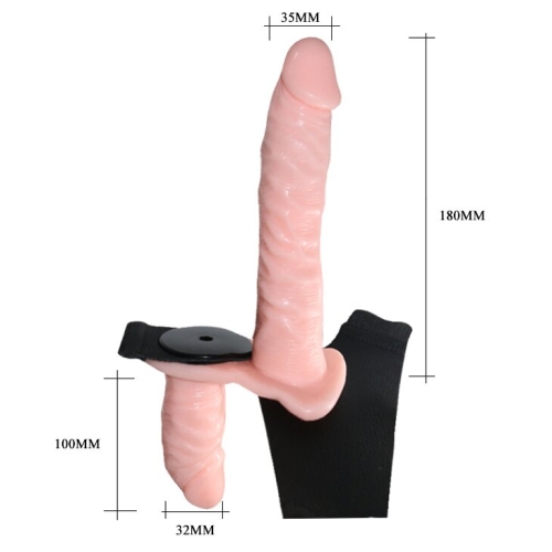 Страпон подвійний на трусиках з вібрацією Ultra Passionate Harness BW-022049 - 7