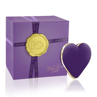 Вібратор-сердечко для клітора силіконовий фіолетовий Rianne s Heart Vibe Purple