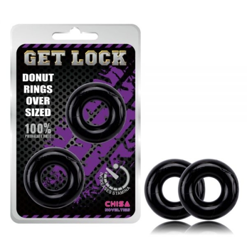 Эрекционные кольца на член черные Chisa Donut Rings Over Sized - 1