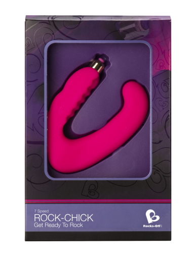 Стимулятор клітора та точки G рожевий Rocks Off Rock-Chick 7 - 2
