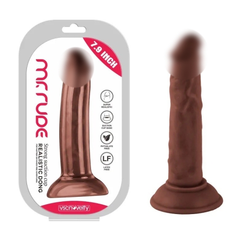 Фалоімітатор реаліст на присосці Realistic Dong Brown Mr. Rude 7.9 коричневий - 1