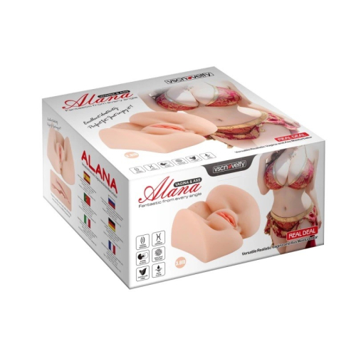 Мастурбатор полуторс вагина и анус телесного цвета Vscnovelty Alana - 2