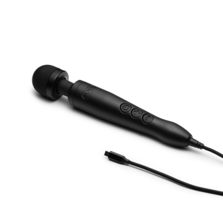 Вибромассажер Ванд для стимуляции клитора черного цвета Doxy Doxy3 USB-C Massager 