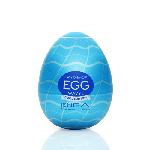 Мастурбатор яйце прозорого кольору Tenga Egg Wavy II - 1