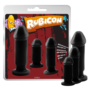 Набір анальних стимуляторів-пробок чорних Chisa Rubicon Anal Evil Dark Kit
