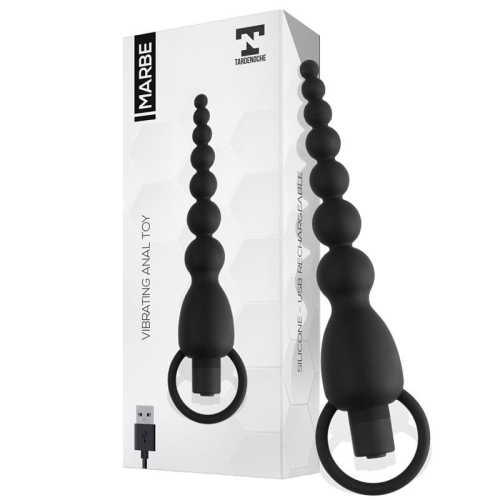 Анальный стимулятор в виде бус с вибрацией черный Tardenoche Marbe Anal Chain Vibration - 1