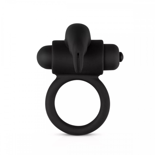 Ерекційне кільце чорного кольору Easy Toys Bunny Vibe Ring - 1