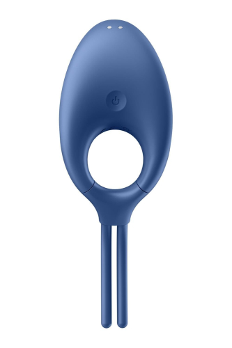 Эрекционное виброкольцо для пениса синего цвета Satisfyer Swordsman - 5