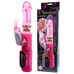 Вибратор с отростком для клитора с функцией ротации розового цвета Lybaile Baile Pleasurizer Legend toyz