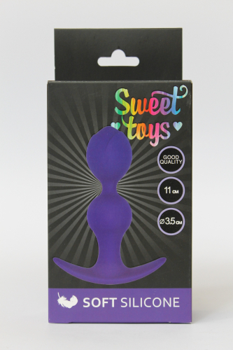 Анальна пробка силіконова SWEET TOYS L 110 мм d 35 мм Колір Фіолетовий - 2