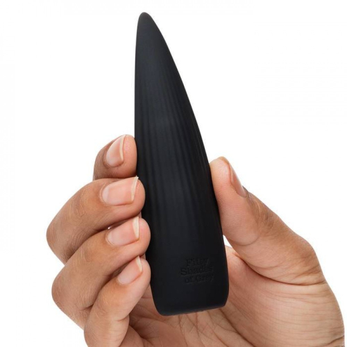 Вібратор для стимуляції клітора чорного кольору Fifty Shades of Grey Sensation Flickering Tongue Vibrator - 4