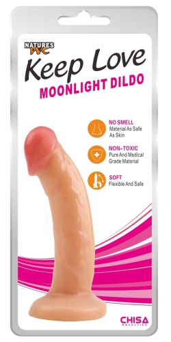 Фалоімітатор 18,5 / 3,7 см на присоску реалістичний бежевий CHISA Keep Love Moonlight Dildo - 5