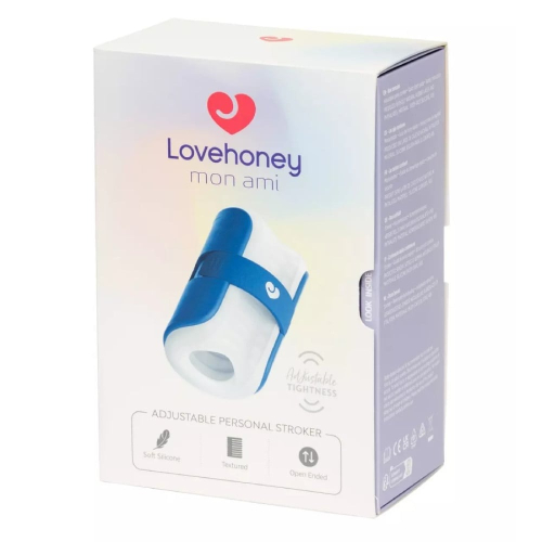 Мастурбатор для мужчин с открытым каналом бело голубой Lovehoney Mon Ami Adjustable - 4