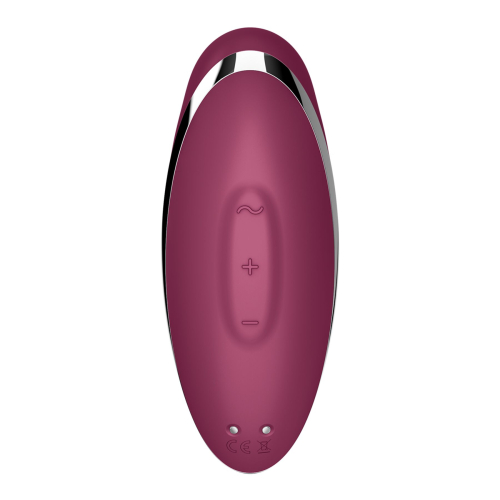Вібратор Пульсатор для стимуляції клітора червоного кольору Satisfyer Tap &amp;amp; Climax 2 - 6
