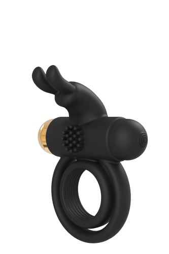 Ерекційне віброкільце Чорне для пеніса Dream Toys ELITE JOEL LUXXE - 1