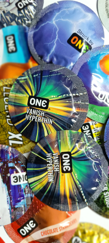 Гіпертонічні презервативи ONE VANISH Hyperthin 1 шт - 5