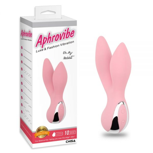 Розовый двойной вибратор для мастурбации Light Pink Oh My Rabbit - 1