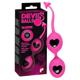 Вагинальные шарики со смещенным центром тяжести силиконовые розовые You2Toys Devils Balls