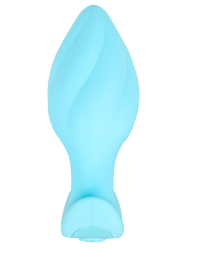 Анальная вибропробка синяя Soft Silicone Vibrating Mini Butt Plug - 8