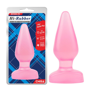 Анальная пробка на присоске розового цвета Chisa Hi Rubber