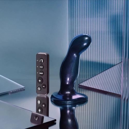 Ділдо на присосці з вібрацією та манливим рухом синій Strap-On-Me FINGERING &amp;amp; VIBRATING DILDO розмір M - 4