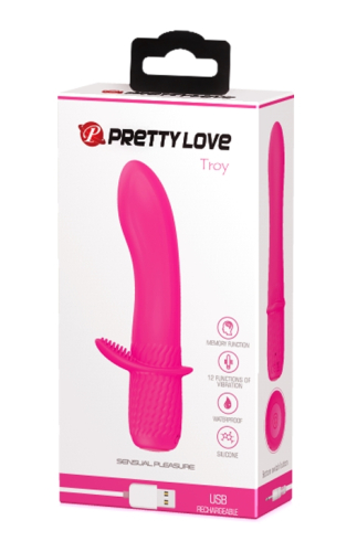 Вібратор вагінальний зі стимуляцією клітора рожевий Pretty Love Troy - 8
