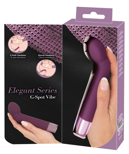 Вигнутий вібратор для точки G фіолетового кольору Elegant Series G Spot Vibe - 7