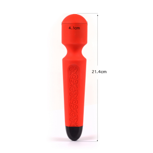 Масажер у вигляді мікрофона червоний XISE AV vibrating wand 10 режимів вібрації та 4 варіанти швидкості
