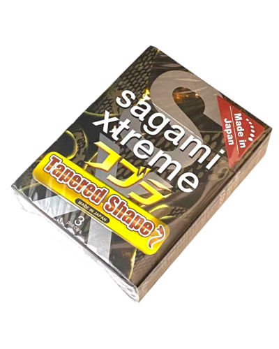 Презервативи латексні конічної форми Sagami Xtreme Tapered Shape Cobra 3 штуки - 1