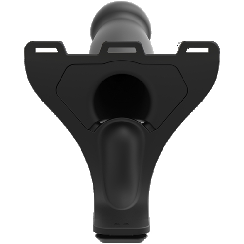 Набор для страпона с вибрацией с тремя силиконовыми насадками Doc Johnson Body Extensions - BE Naughty - Black 10 функций вибрации - 3