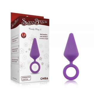 Анальная пробка фиолетовая с колечком Chisa Candy Plug S-Purple