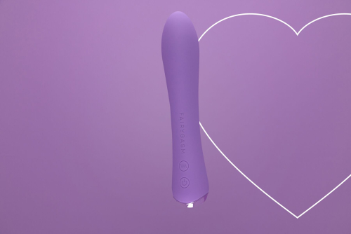 Вибратор вагинальный силиконовый фиолетового цвета FairyGasm WowGenie - 6