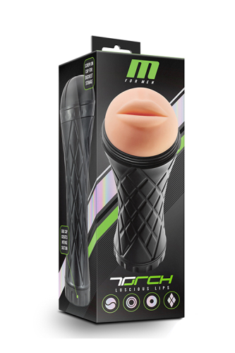Мастурбатор-ротик в колбі для члена M FOR men the TORCH LUSCIOUS LIPS - 4