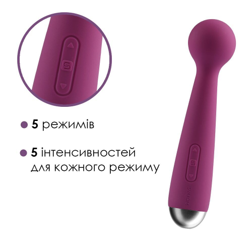 Вібратор мікрофон Ванд силіконовий фіолетовий Svakom (Сваком) Mini Emma - 3