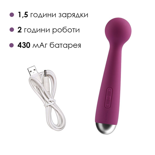 Вібратор мікрофон Ванд силіконовий фіолетовий Svakom (Сваком) Mini Emma - 4