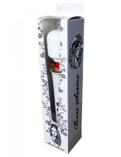 Вібромасажер Ванд у формі мікрофона білого кольору Boss series Massager Super Powerful - 8