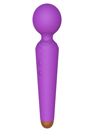 Вибромассажер Ванд в форме микрофона фиолетового цвета Boss series Power Wand - 2