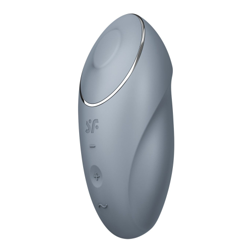 Клиторальный стимулятор синего цвета Satisfyer Tap &amp;amp; Climax 1 - 4