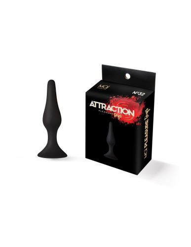 Анальна пробка на присоску чорна MAI Attraction Toys довжина 10,5 см діаметр 2,5 см - 1