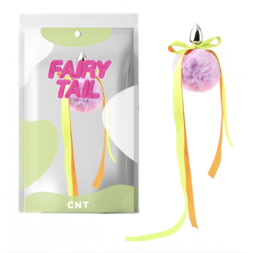 Анальная пробка с пушистым розовым хвостом Kitten Paw Fluffy Plug with Tail - 1