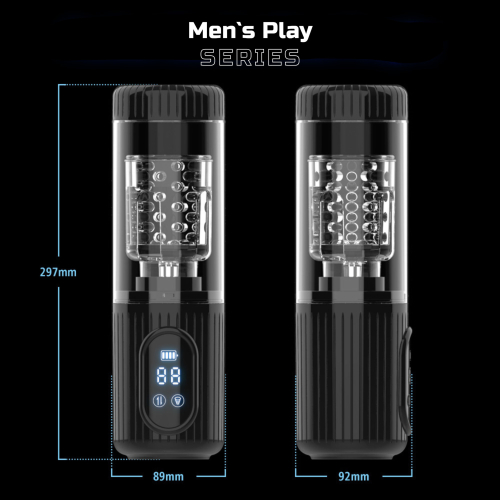 Автоматический мастурбатор Пульсатор для мужчин черный Erospace Men’s Play Automatic Thrusting Masturbator модель B2 - 10