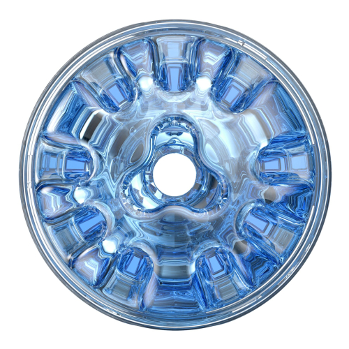 Мастурбатор Рот с имитацией орального секса голубого цвета Fleshlight Quickshot Turbo Blue Ice - 3