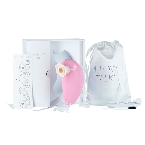 Вакуумный бесконтактный стимулятор клитора розовый Pillow Talk Dreamy с кристаллом Swarovski - 5