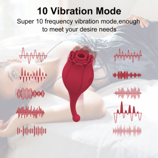 Стимулятор клитора и точки G с вакуумной стимуляцией бордового цвета Sexy desires Rose